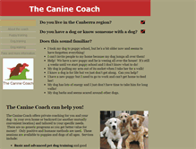 Tablet Screenshot of caninecoach.com.au